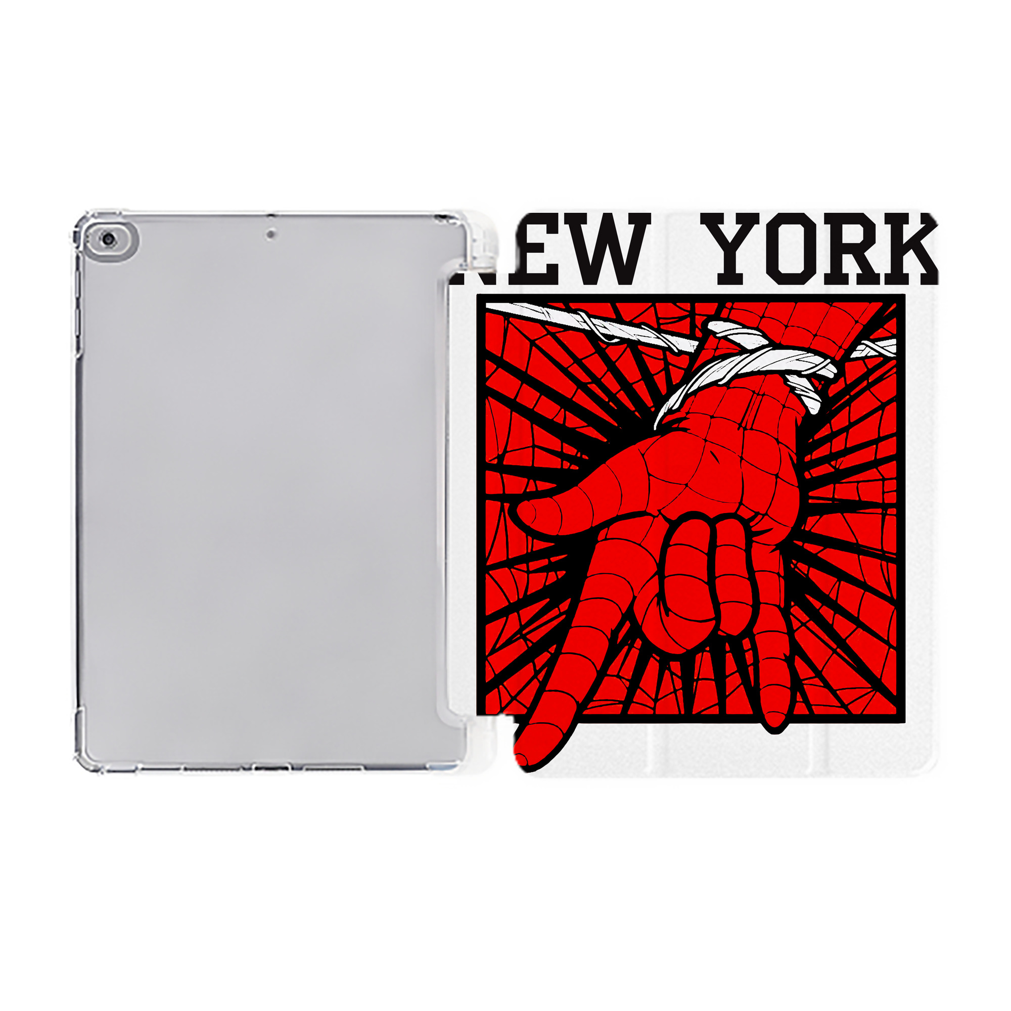 （画像用） Spider Man スパイダーマン IPad ケース ペン収納付き 三つ折りスタンド PUレザー×シリコン 対応機種9.5/10.5/10.9インチ
